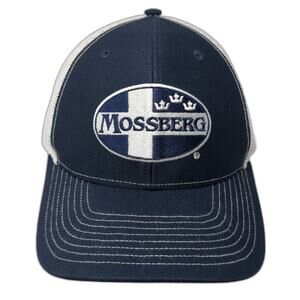 Mossberg Snapback Trucker Hat Blue One Size Adjustable Embroidered Mesh Back